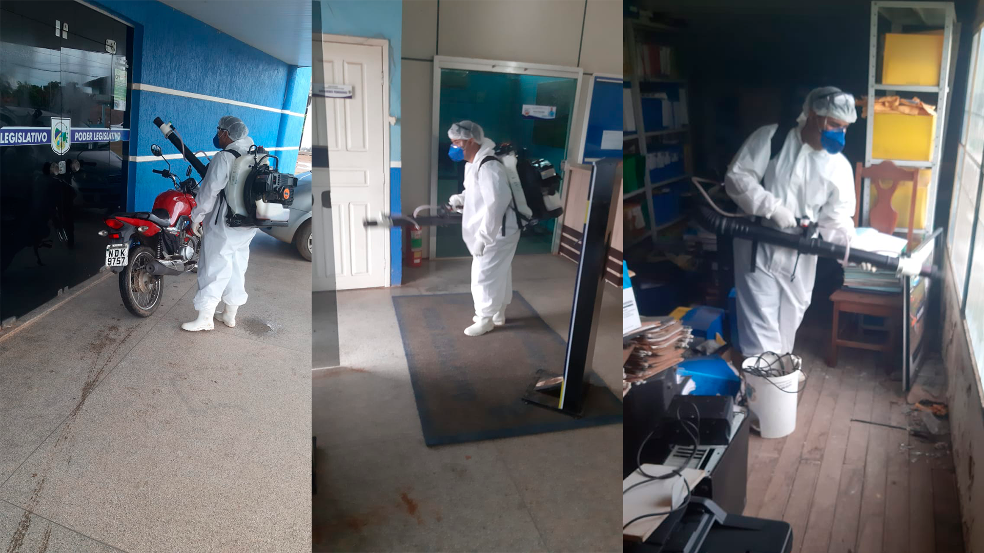 Câmara de Candeias é desinfetada contra o novo Coronavírus