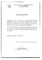EDITAL DE CONVOCAÇÃO PARA EMISSÃO DO PARECER PRELIMINAR DO PROCESSO DE INFRAÇÃO POLÍTICO-ADMINISTRATIVO