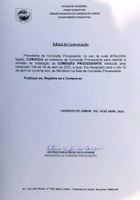 EDITAL DE CONVOCAÇÃO PARA INSTALAÇÃO DA COMISSÃO PROCESSANTE